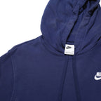 NIKE Mens Navy Blue Hoodie S Cotton Blend Pullover Sports Casual