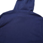NIKE Mens Navy Blue Hoodie S Cotton Blend Pullover Sports Casual