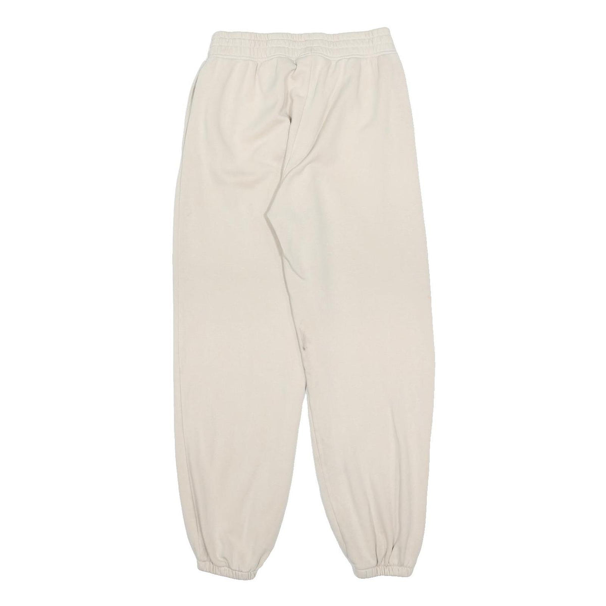 NIKE Womens Joggers Cream S W26 L28 Cotton Blend Relaxed Tapered