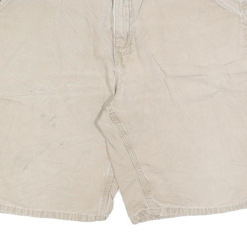 CARHARTT Mens Shorts Beige Casual Cotton Blend L W36 Workwear Relaxed