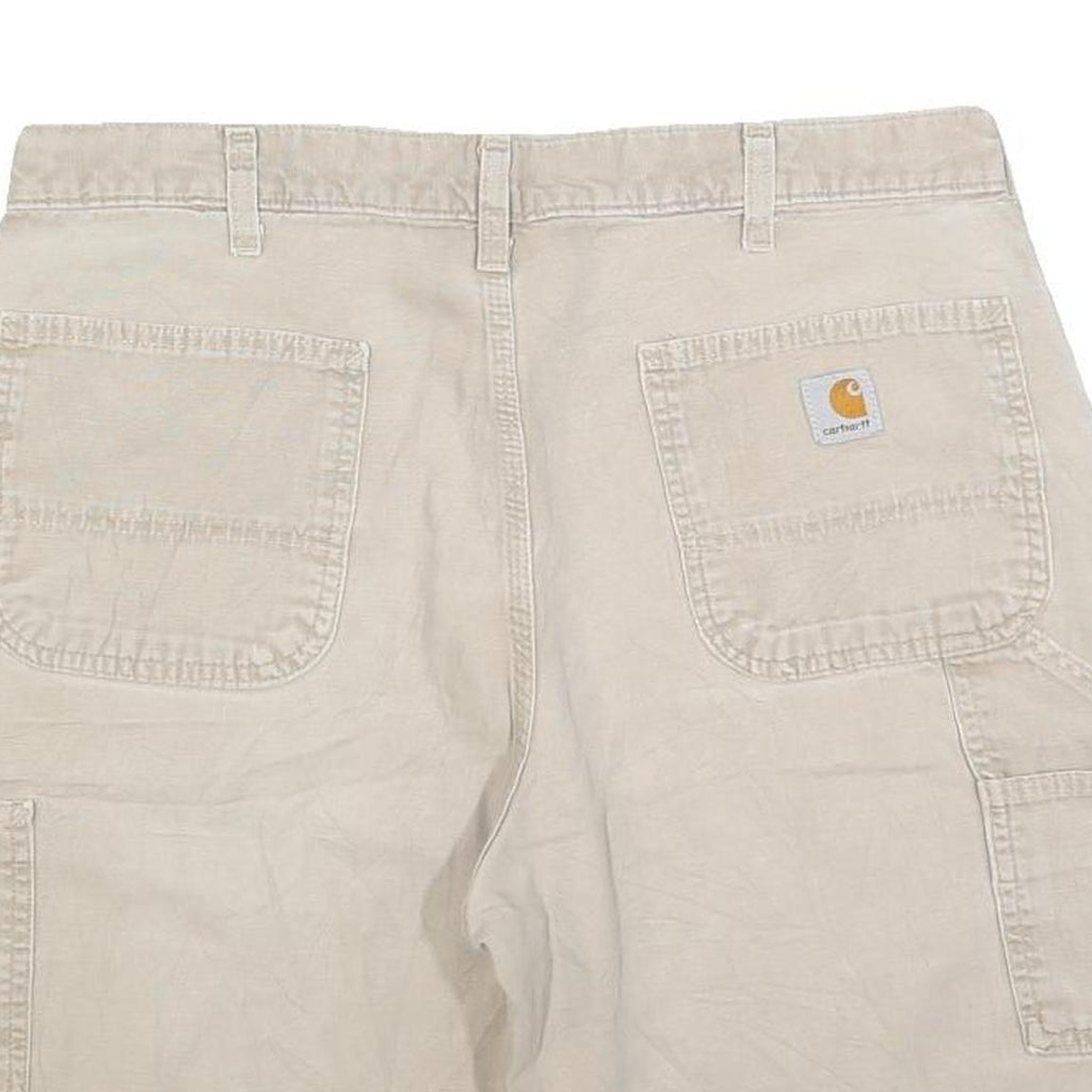 CARHARTT Mens Shorts Beige Casual Cotton Blend L W36 Workwear Relaxed