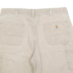CARHARTT Mens Shorts Beige Casual Cotton Blend L W36 Workwear Relaxed
