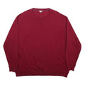 COTTON TRADERS Mens Maroon Sweatshirt Crew Neck 4XL Cotton Blend Pullover
