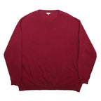 COTTON TRADERS Mens Maroon Sweatshirt Crew Neck 4XL Cotton Blend Pullover