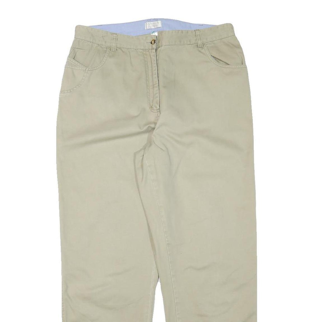 CHRISTOPHER AND BANK Womens Cotton Blend Beige Relaxed Straight Trousers W31 L29