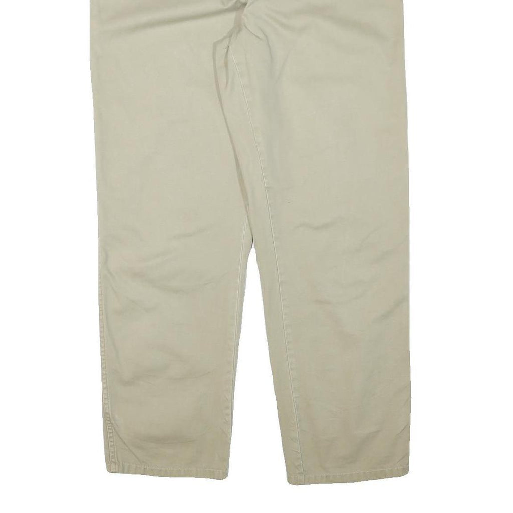 CHRISTOPHER AND BANK Womens Cotton Blend Beige Relaxed Straight Trousers W31 L29