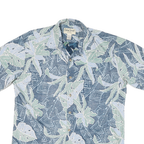 COOKE STREET Mens Blue & Green Hawaiian Shirt S Tropical Print Cotton Short