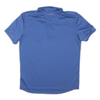 UMBRO Mens Blue Polo Shirt L Rose Logo O2 Rugby Short Sleeve Sportswear