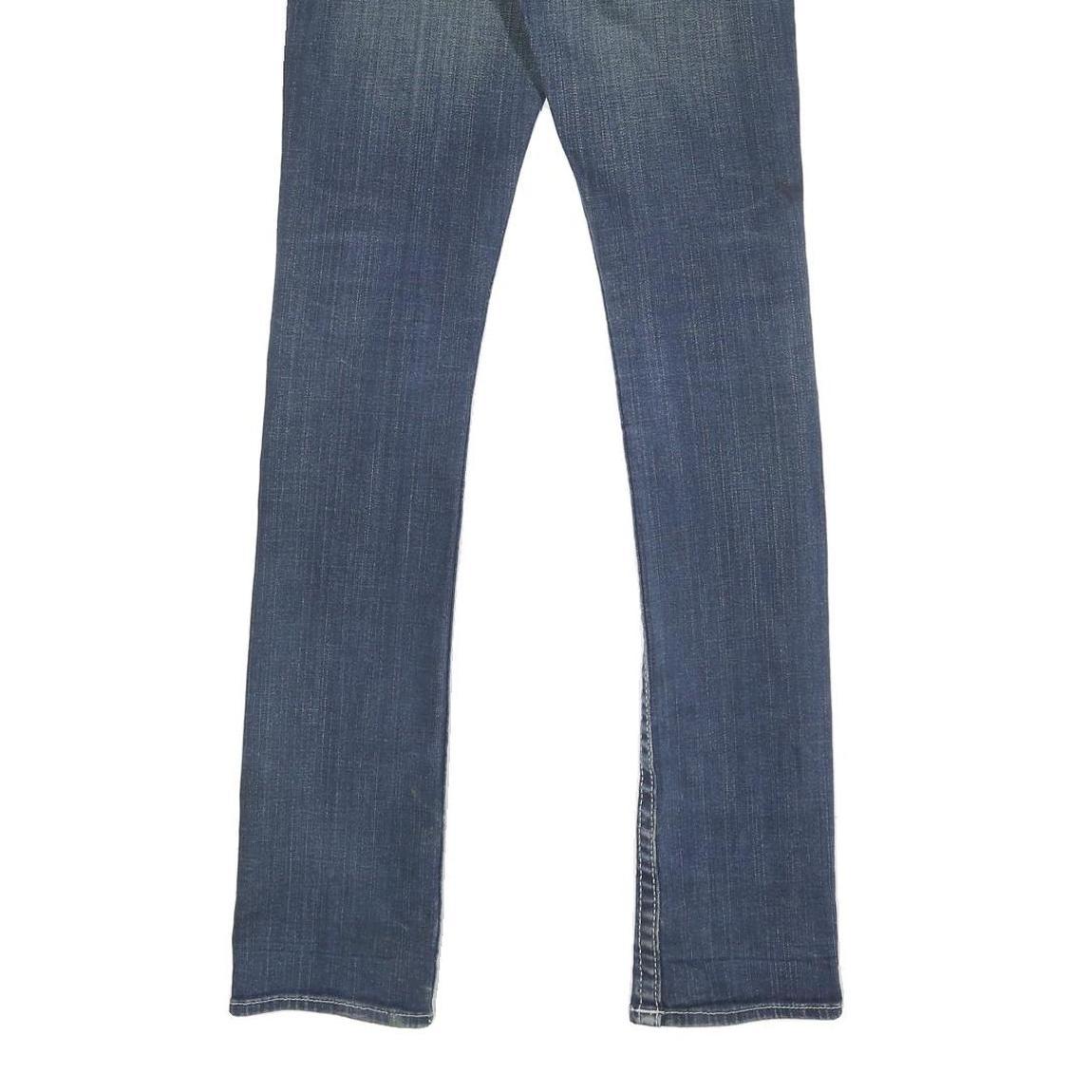 TRUE RELIGION Womens Slim Blue Denim Medium W24 L32 Slim Fit Zip Jeans