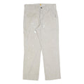CARHARTT Mens Relaxed Fit Beige Cotton Blend Trousers W32 L28 Workwear Zip