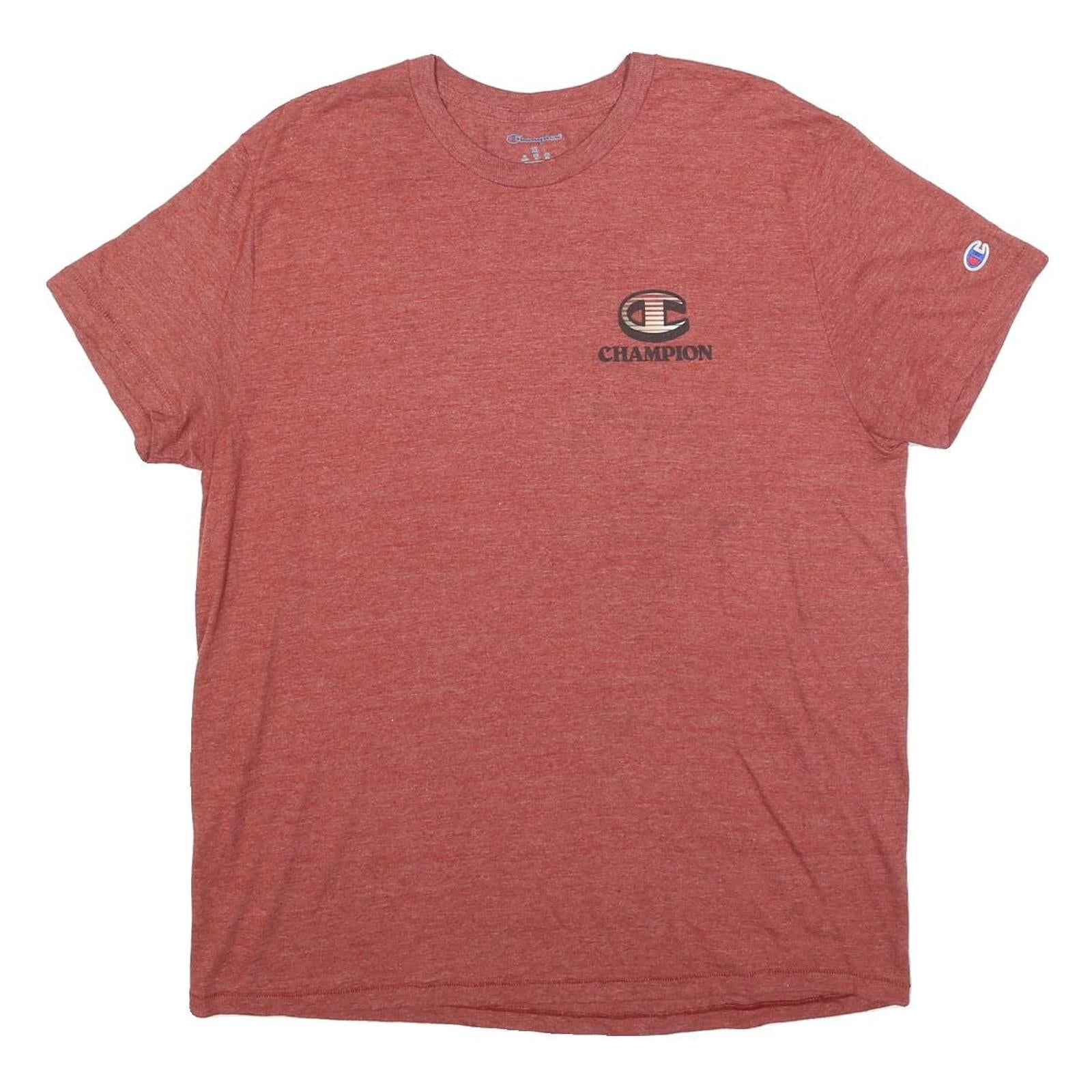 CHAMPION Mens Red Graphic T-Shirt XL Short Sleeve Crew Neck Cotton Casual