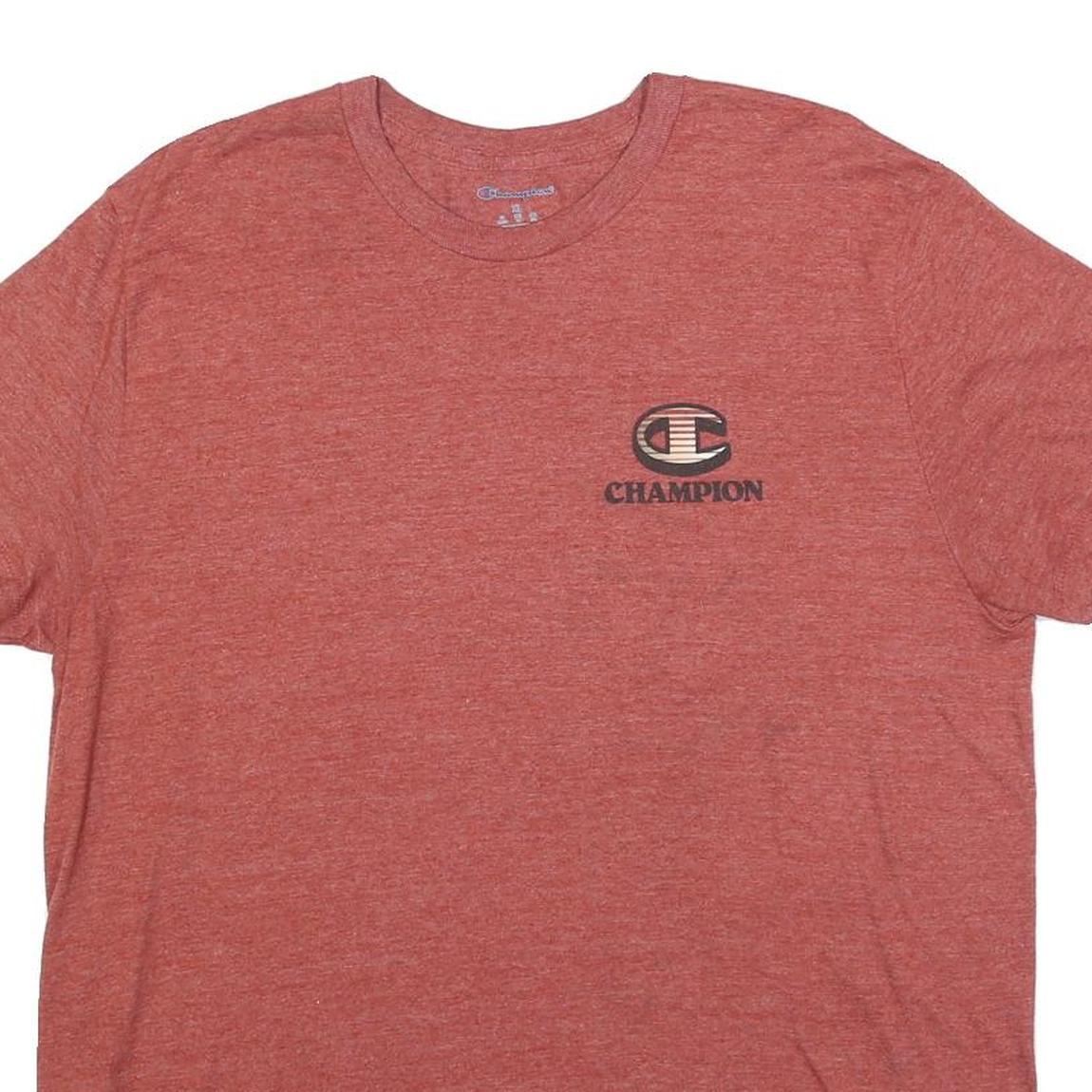 CHAMPION Mens Red Graphic T-Shirt XL Short Sleeve Crew Neck Cotton Casual