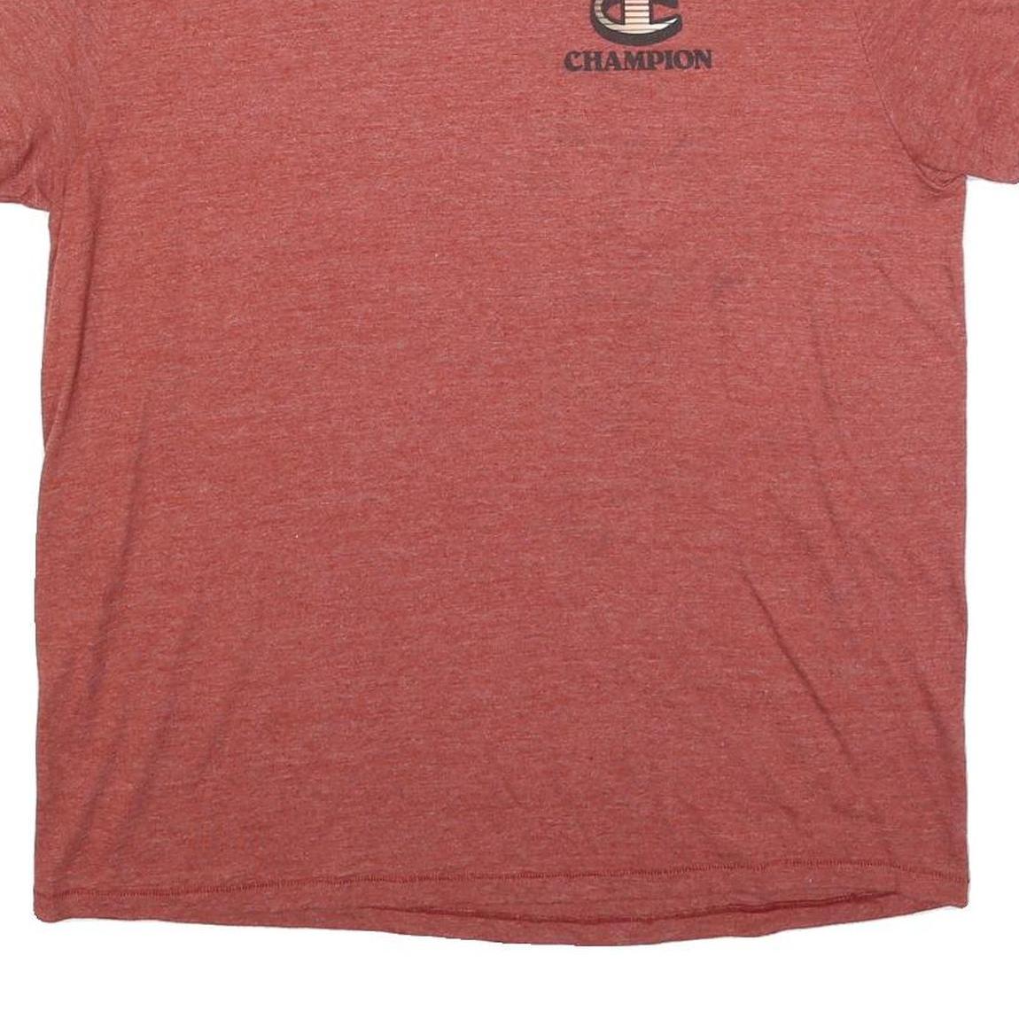 CHAMPION Mens Red Graphic T-Shirt XL Short Sleeve Crew Neck Cotton Casual