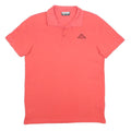 KAPPA Mens Coral Red Short Sleeve Plain M Cotton Polo Shirt Casual Sport