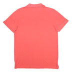KAPPA Mens Coral Red Short Sleeve Plain M Cotton Polo Shirt Casual Sport