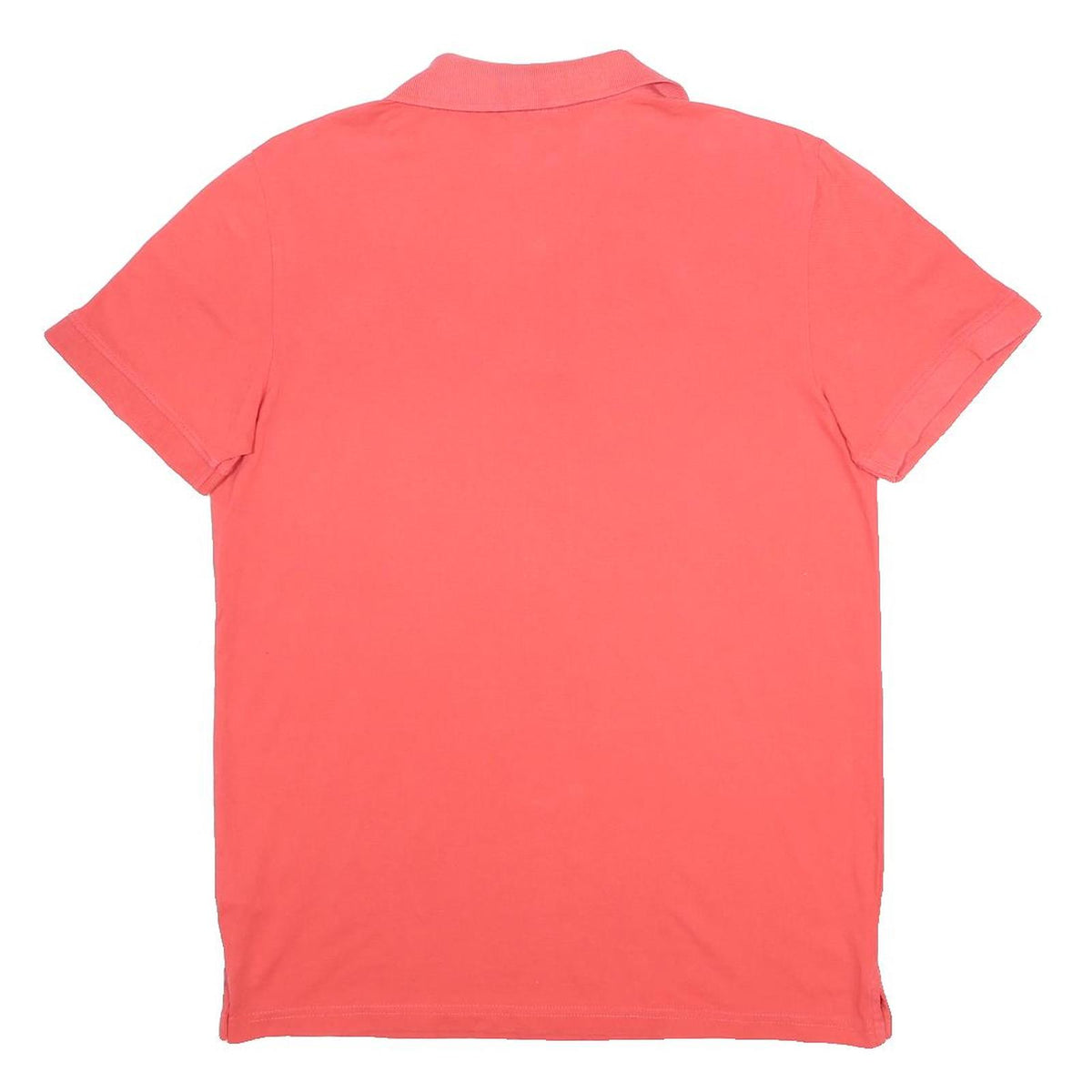 KAPPA Mens Coral Red Short Sleeve Plain M Cotton Polo Shirt Casual Sport