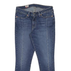 LEVI'S 711 Womens Slim Skinny Denim Medium Blue W31 L26 Cotton Blend Zip Jeans