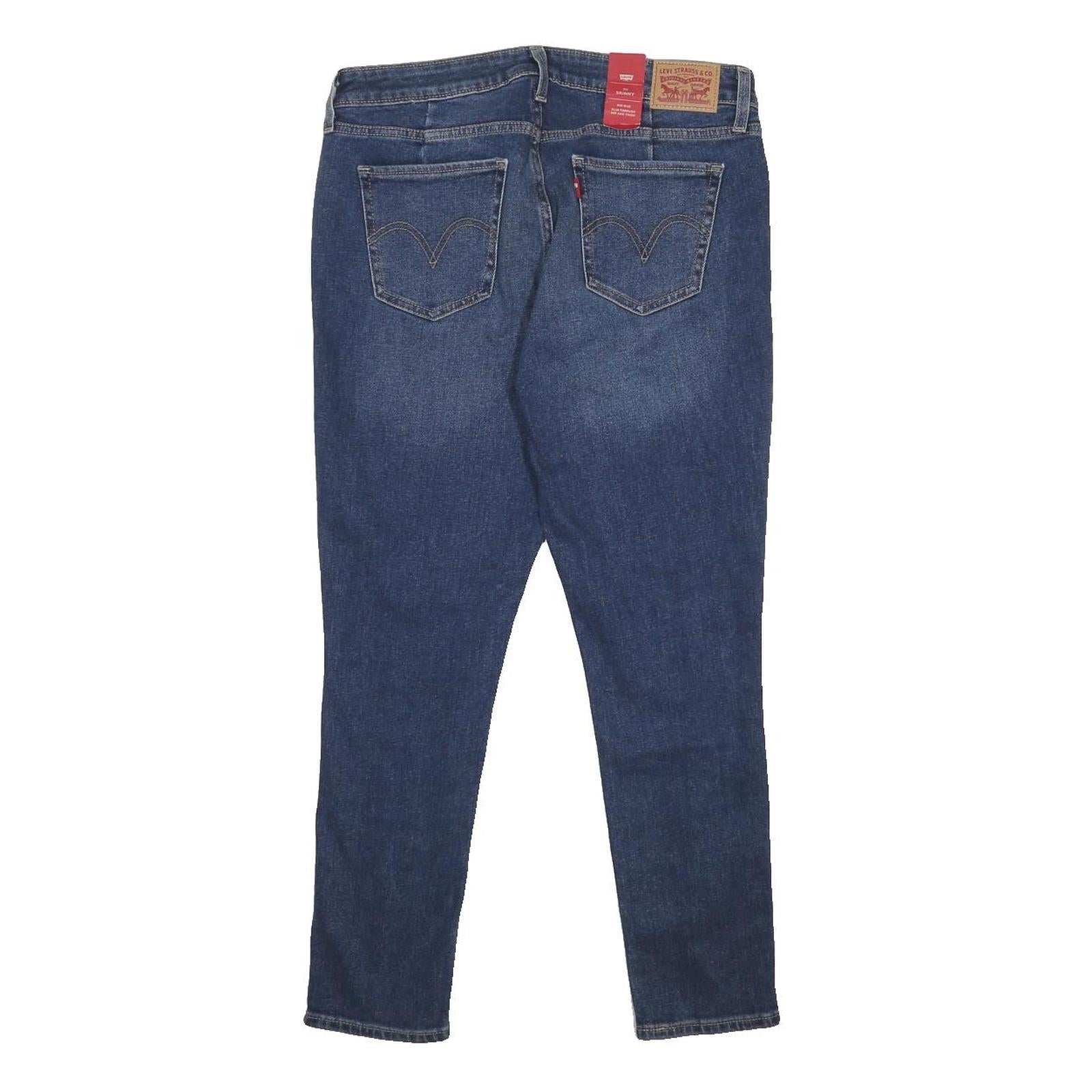 LEVI'S 711 Womens Slim Skinny Denim Medium Blue W31 L26 Cotton Blend Zip Jeans
