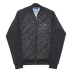 ADIDAS Mens Black Polyester Blend Bomber Jacket S Athletic Plain Zip Stylish