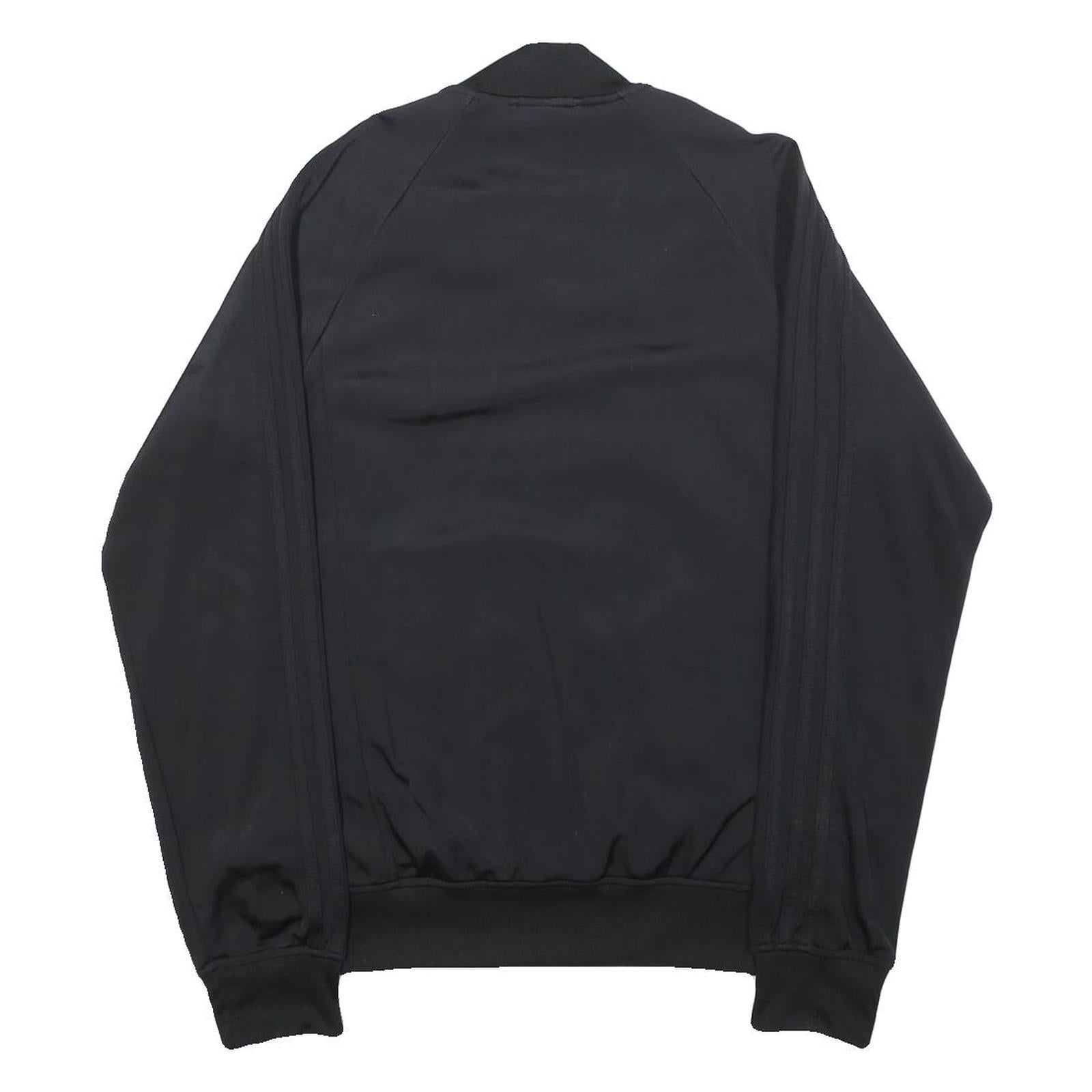 ADIDAS Mens Black Polyester Blend Bomber Jacket S Athletic Plain Zip Stylish