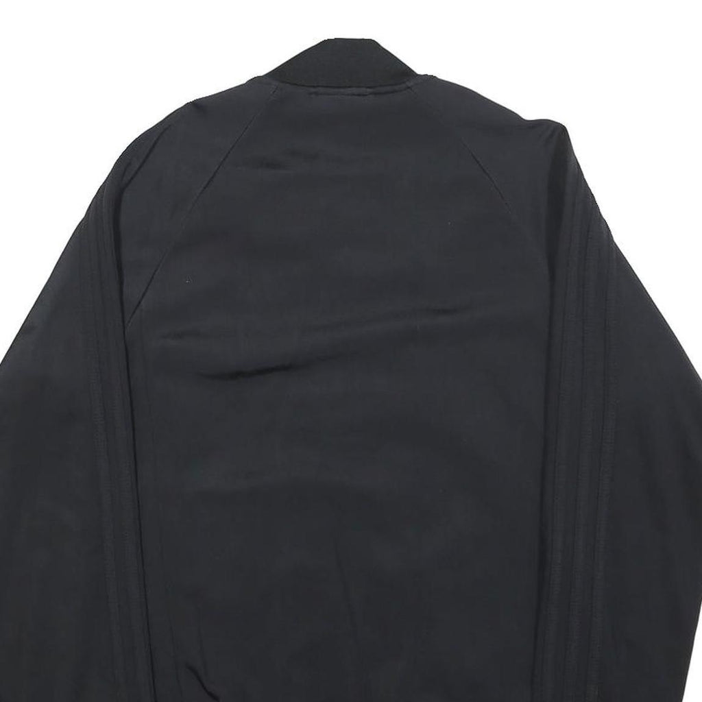 ADIDAS Mens Black Polyester Blend Bomber Jacket S Athletic Plain Zip Stylish