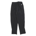 GOL Womens Black Regular Fit Straight Trousers W24 L28 Classic Zip Closure