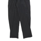 GOL Womens Black Regular Fit Straight Trousers W24 L28 Classic Zip Closure