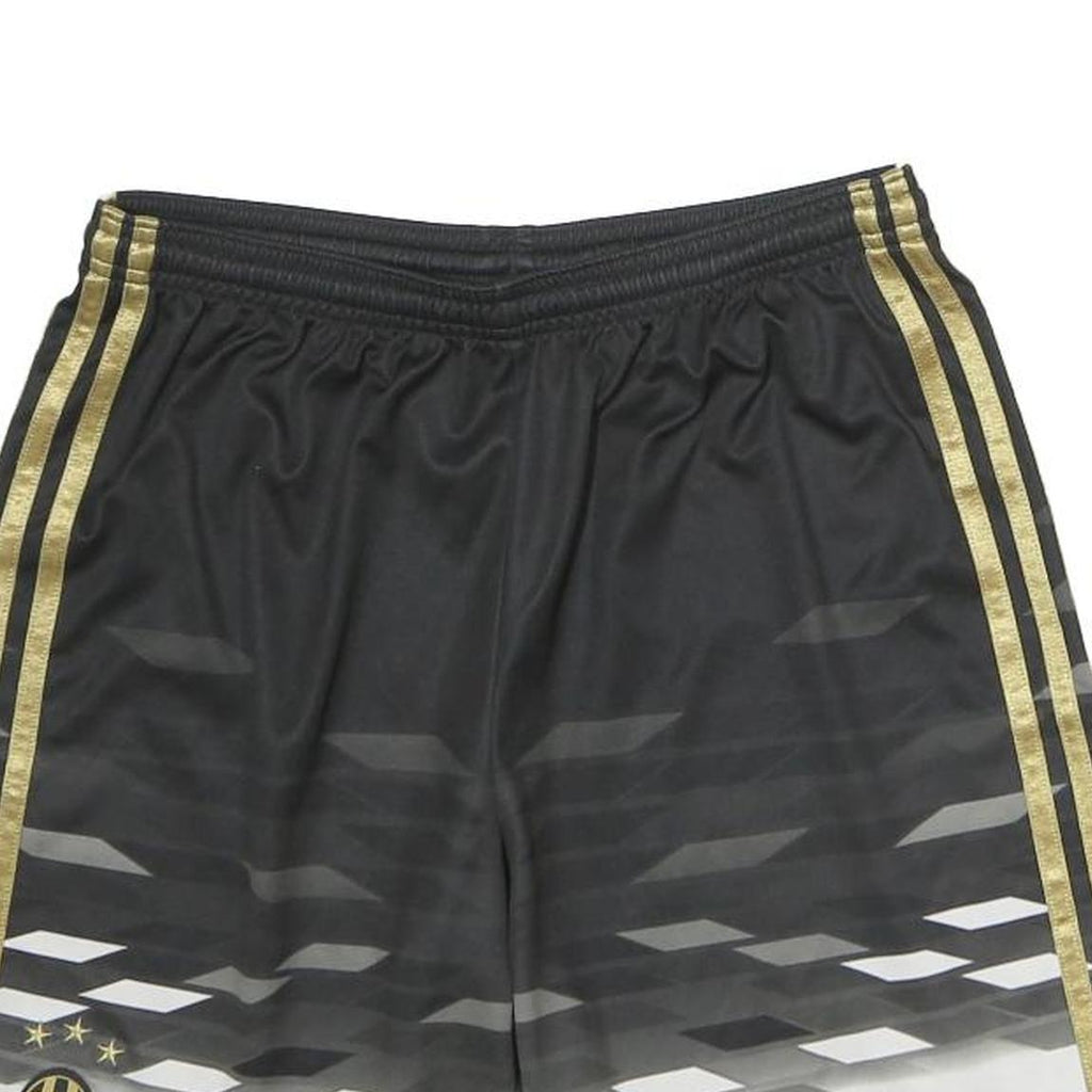 Mens Black & White Sports Polyester Shorts M W28 Club Crest