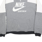 NIKE Womens Grey & White Sportswear Sweatshirt XL Half Zip Casual