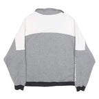 NIKE Womens Grey & White Sportswear Sweatshirt XL Half Zip Casual