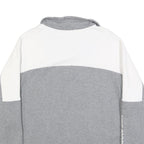 NIKE Womens Grey & White Sportswear Sweatshirt XL Half Zip Casual