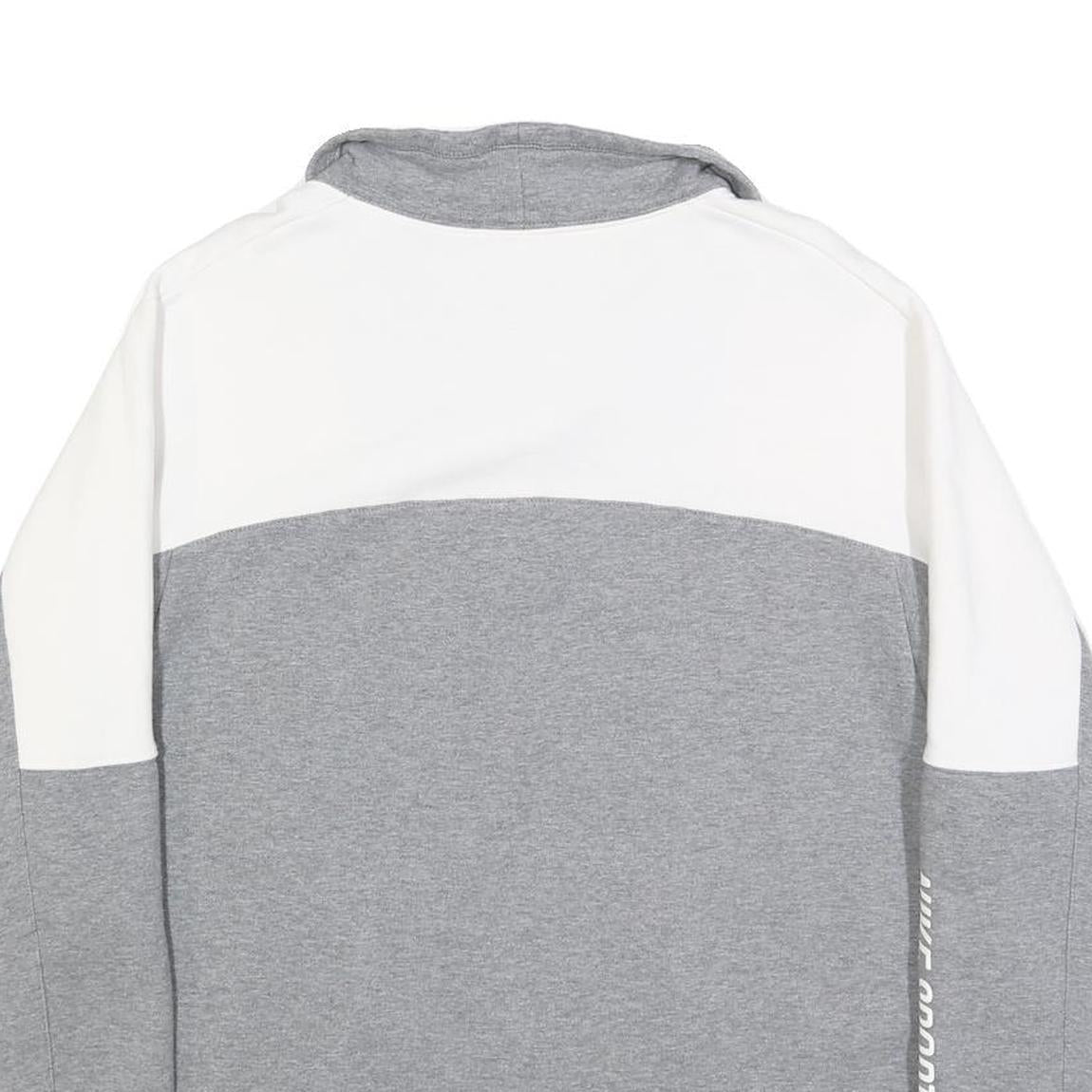 NIKE Womens Grey & White Sportswear Sweatshirt XL Half Zip Casual