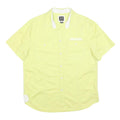 ARMANI EXCHANGE Mens Yellow Casual Shirt L Cotton Blend Short Sleeve Button