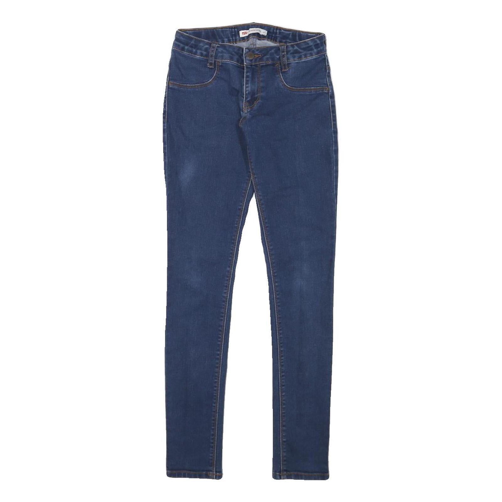 LEVI'S 710 Womens Jeans Blue Slim Skinny Denim W24 L29 Stretch High Rise