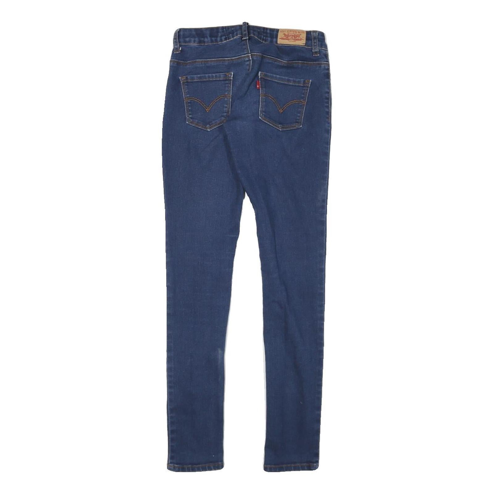 LEVI'S 710 Womens Jeans Blue Slim Skinny Denim W24 L29 Stretch High Rise