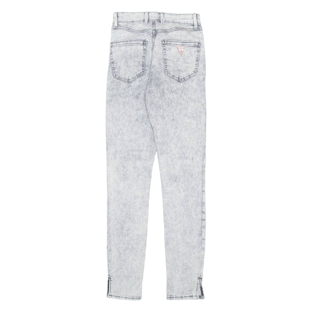 GUESS Mens Jeans Grey Regular Skinny Acid Wash W22 L28