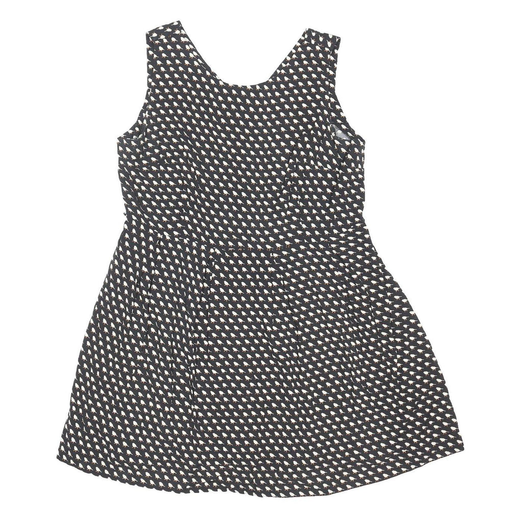 DOROTHY PERKINS Womens Black Cotton Blend Fit & Flare Woven Plain Sleeveless