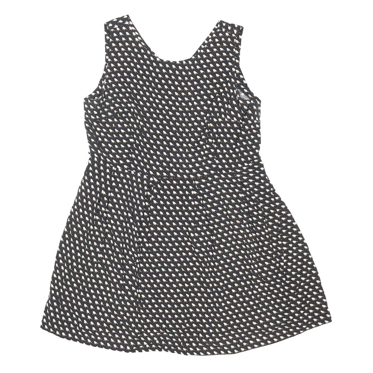 DOROTHY PERKINS Womens Black Cotton Blend Fit & Flare Woven Plain Sleeveless