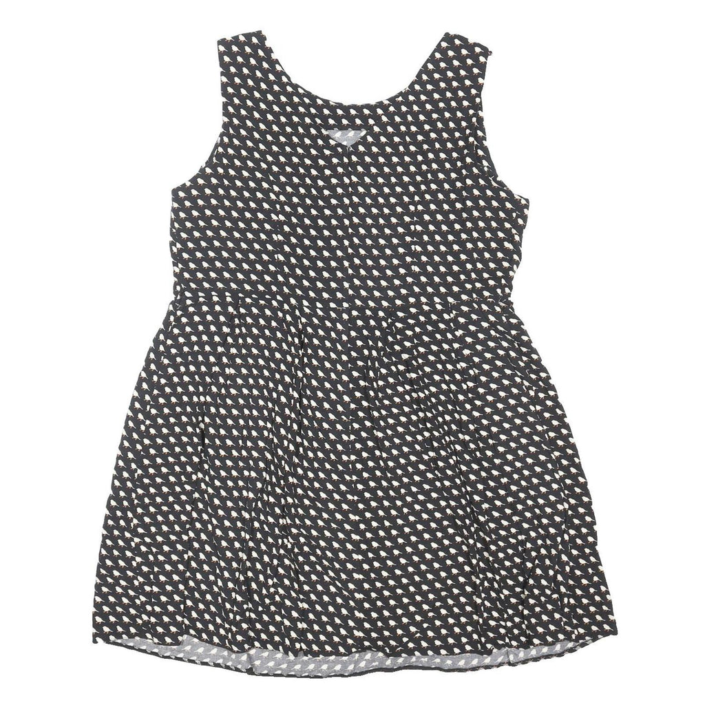 DOROTHY PERKINS Womens Black Cotton Blend Fit & Flare Woven Plain Sleeveless