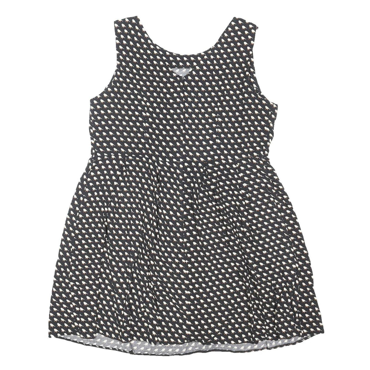 DOROTHY PERKINS Womens Black Cotton Blend Fit & Flare Woven Plain Sleeveless