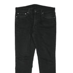 LEVI'S Mens Black Regular Fit Straight Denim Jeans Zip W34 L28 Classic Style