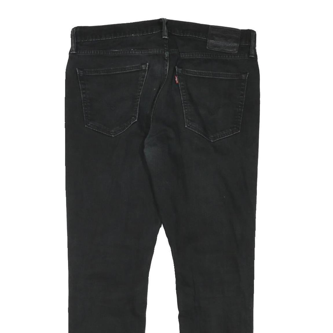 LEVI'S Mens Black Regular Fit Straight Denim Jeans Zip W34 L28 Classic Style