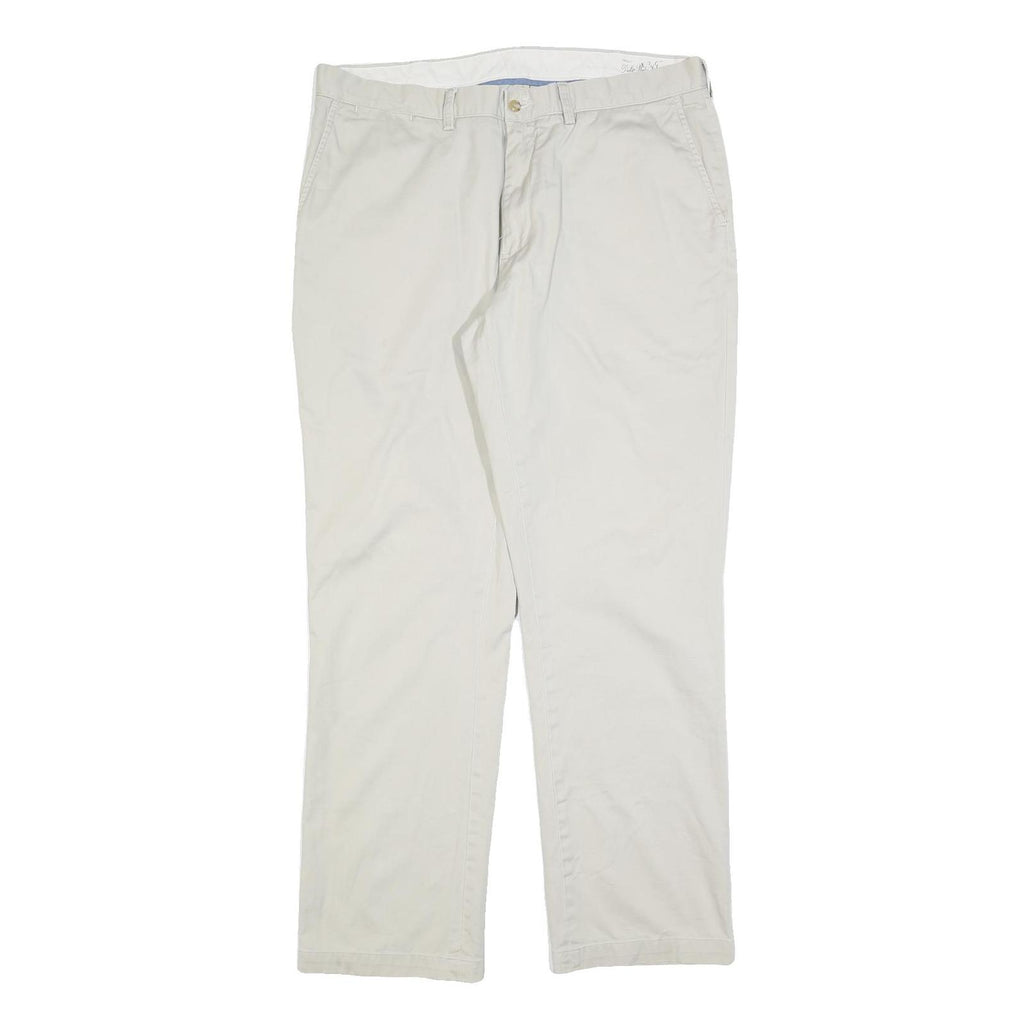 POLO RALPH LAUREN Mens Cotton Blend Beige Relaxed Straight Trousers W38 L34