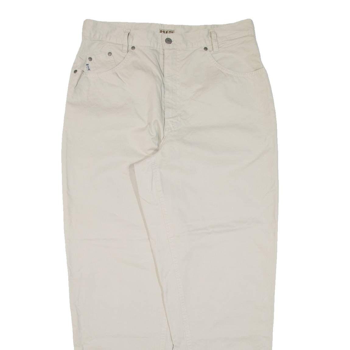H.I.S Womens Trousers Beige Relaxed Tapered W34 L30