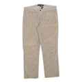 CALVIN KLEIN JEANS Womens Cotton Blend Beige Regular Straight Trousers W34 L28