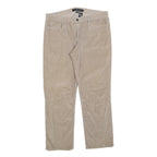 CALVIN KLEIN JEANS Womens Cotton Blend Beige Regular Straight Trousers W34 L28
