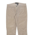 CALVIN KLEIN JEANS Womens Cotton Blend Beige Regular Straight Trousers W34 L28