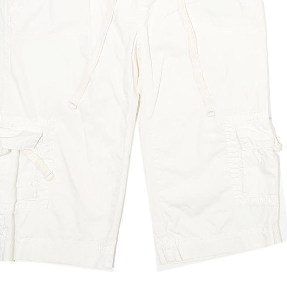 AMERICAN EAGLE Womens White Casual Cargo Shorts XXS W30 Comfortable Fit