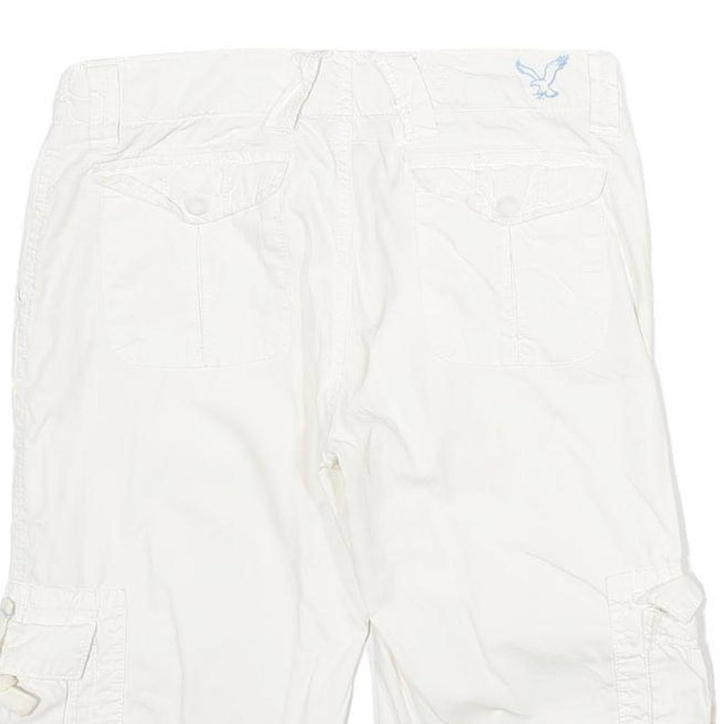 AMERICAN EAGLE Womens White Casual Cargo Shorts XXS W30 Comfortable Fit