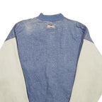 TEXX Mens Blue & Cream Button Cotton Denim Varsity Jacket XL Casual Outerwear